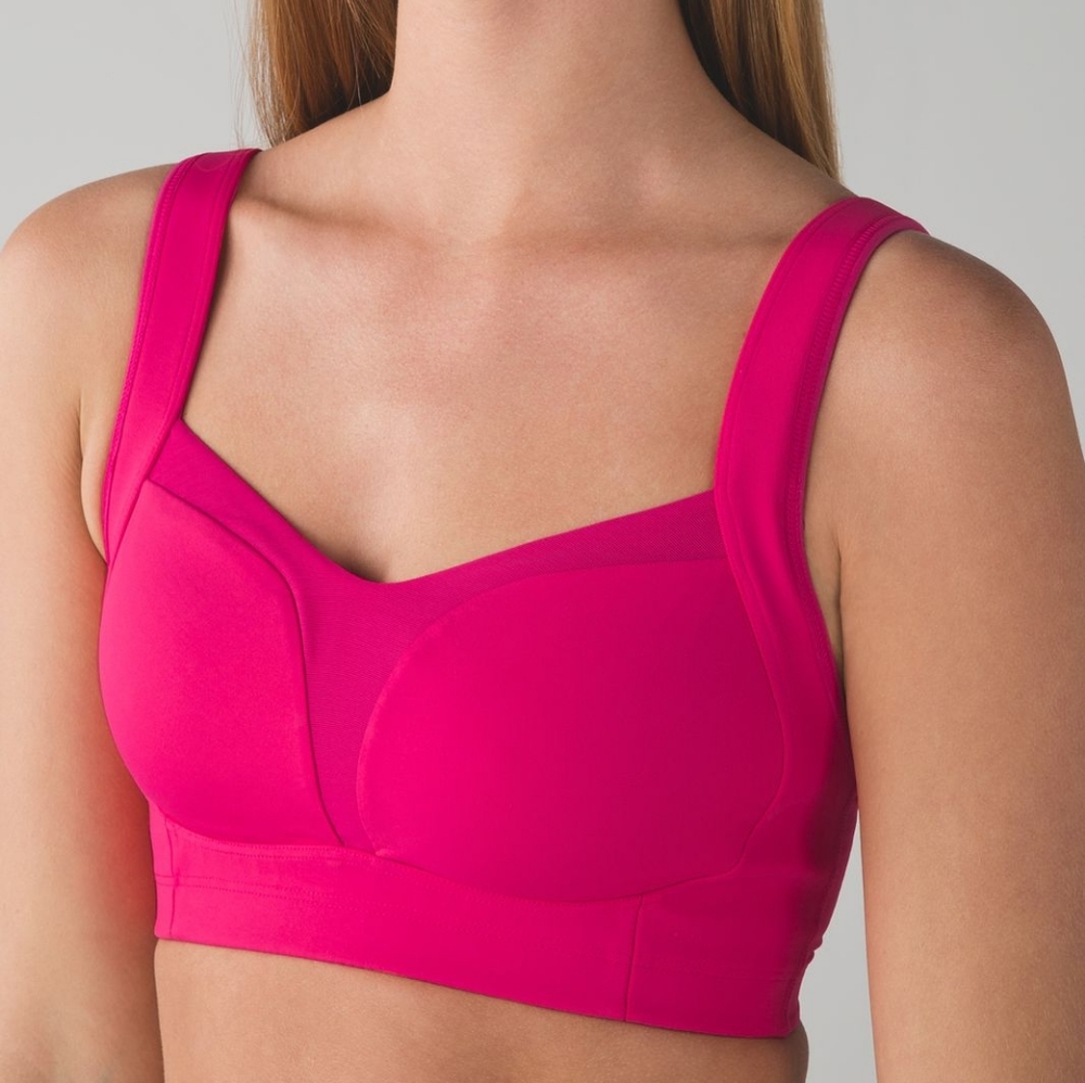 Lululemon ta ta tamer pink sports bra 34DD - Picture 1 of 12